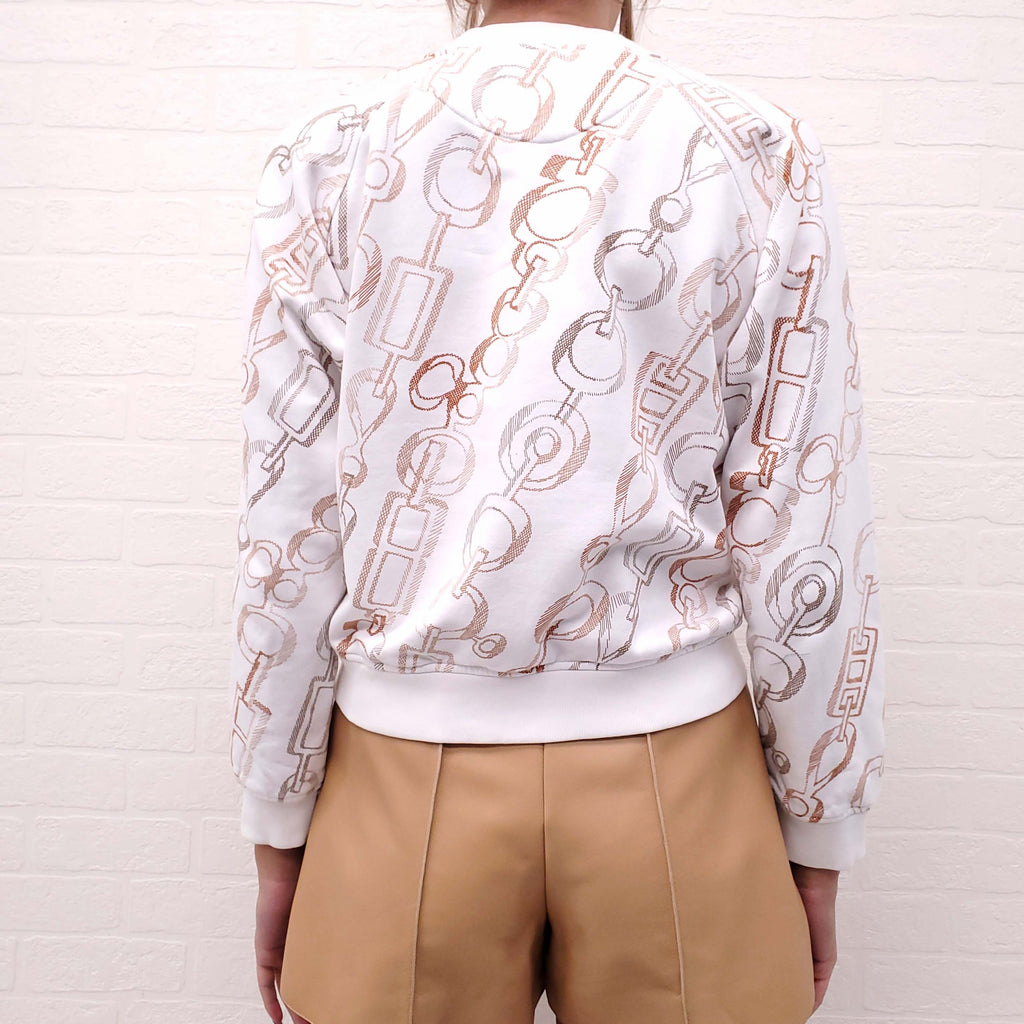 HERMÈS PRINTED CREWNECK SWEATSHIRT - SIZE 36