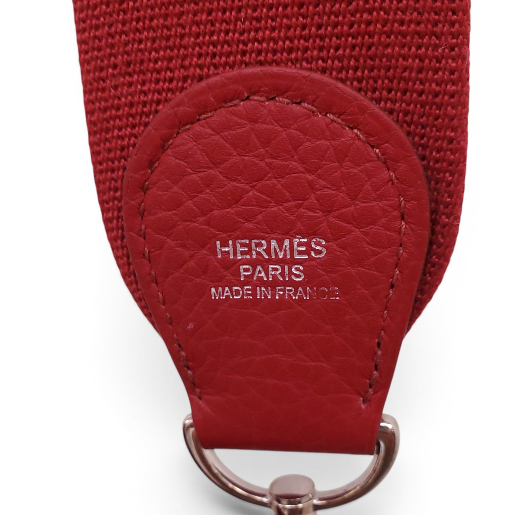 HERMÈS RED CLÉMENCE LEATHER EVELYN 29 GM BAG