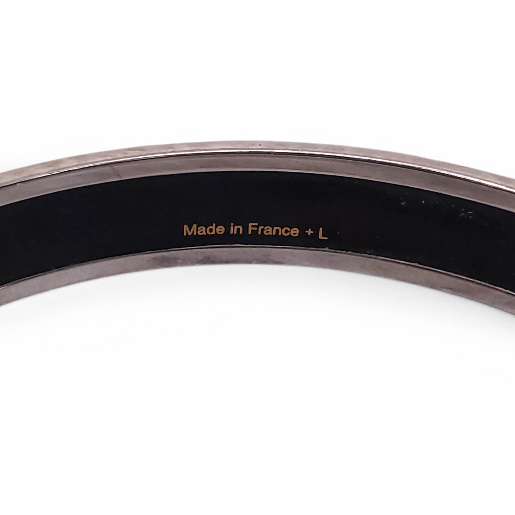 HERMÈS THIN BELT BUCKLE PATTERNED BANGLE - SIZE 70 MM