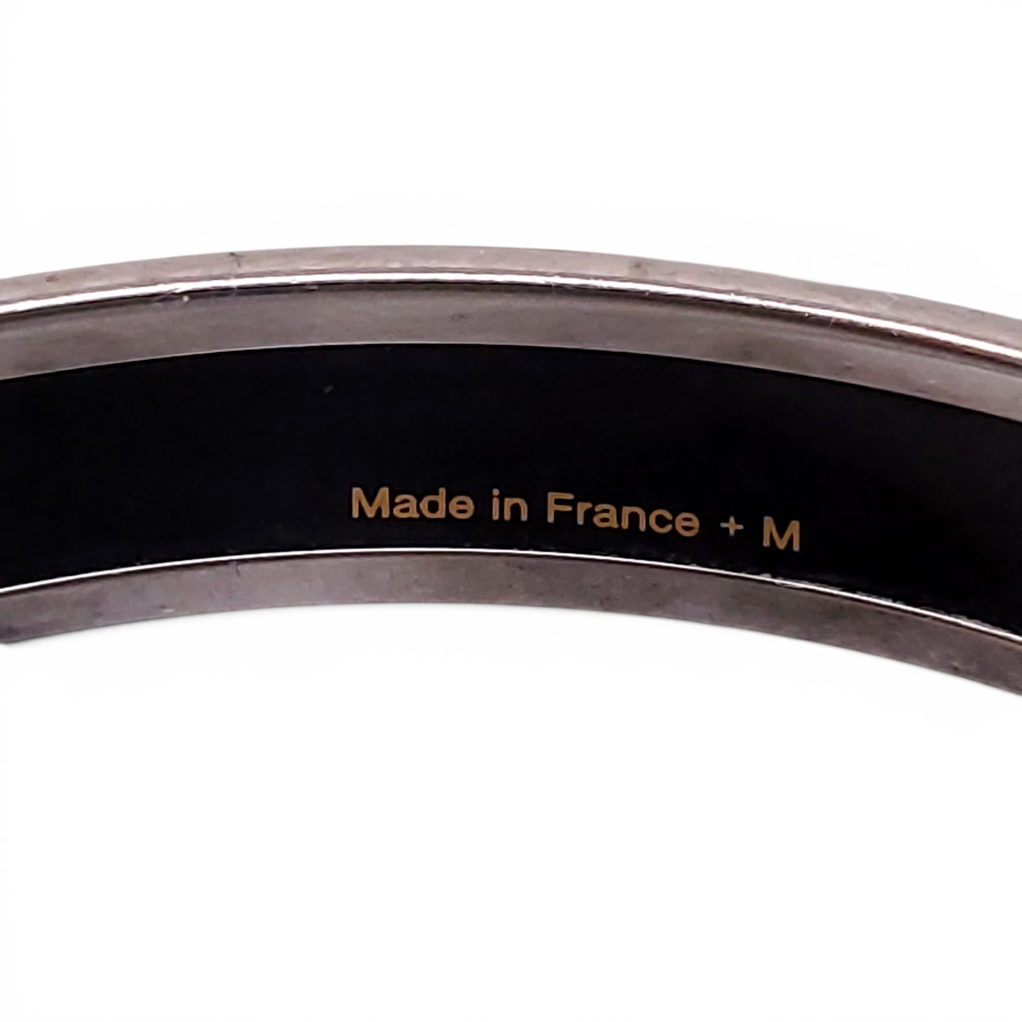 HERMÈS THIN CIRCLE PATTERNED BANGLE -SIZE 70