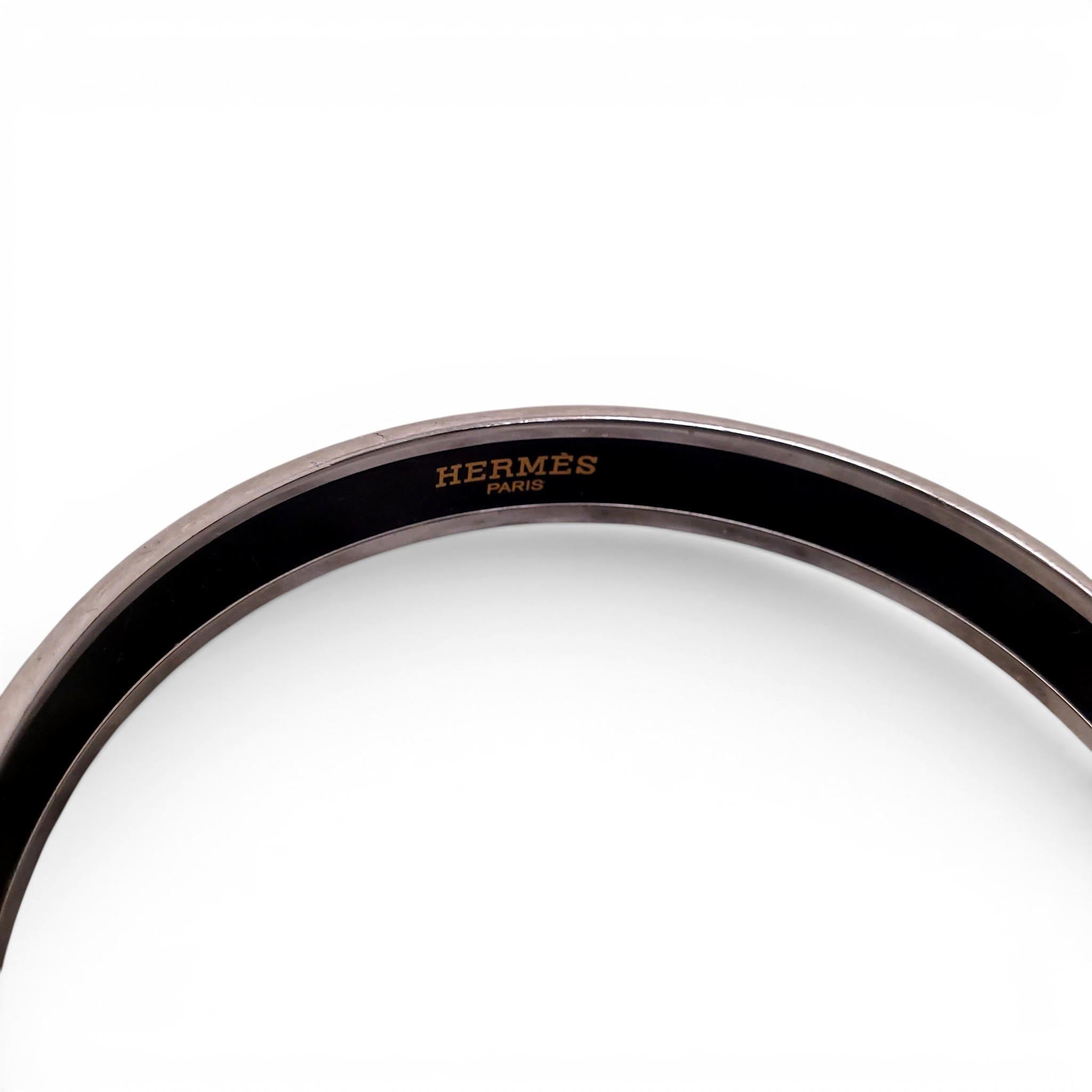 HERMÈS THIN CIRCLE PATTERNED BANGLE -SIZE 70