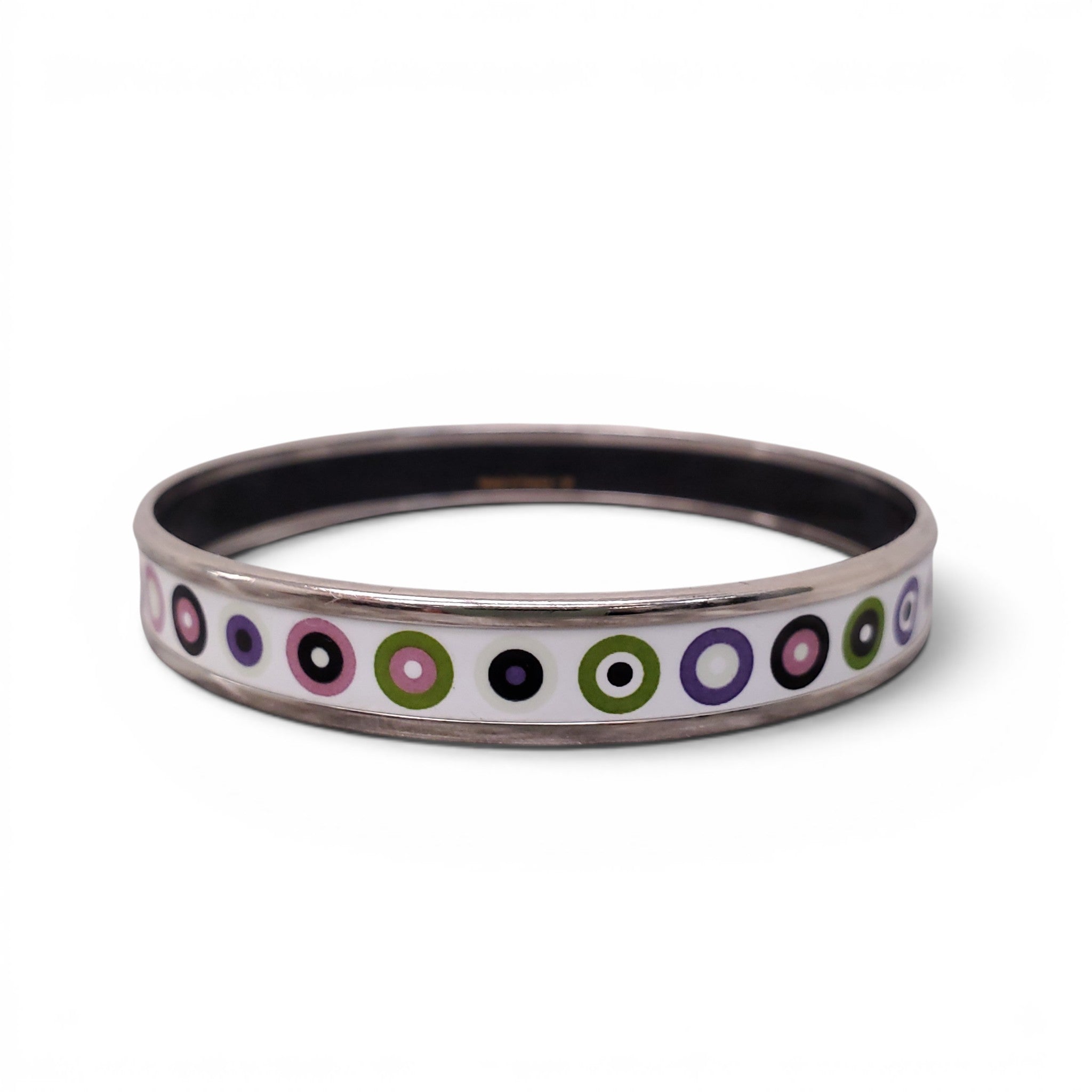 HERMÈS THIN CIRCLE PATTERNED BANGLE -SIZE 70