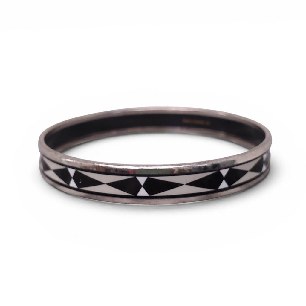 HERMÈS THIN GEOMETRIC PATTERNED BANGLE - SIZE 70