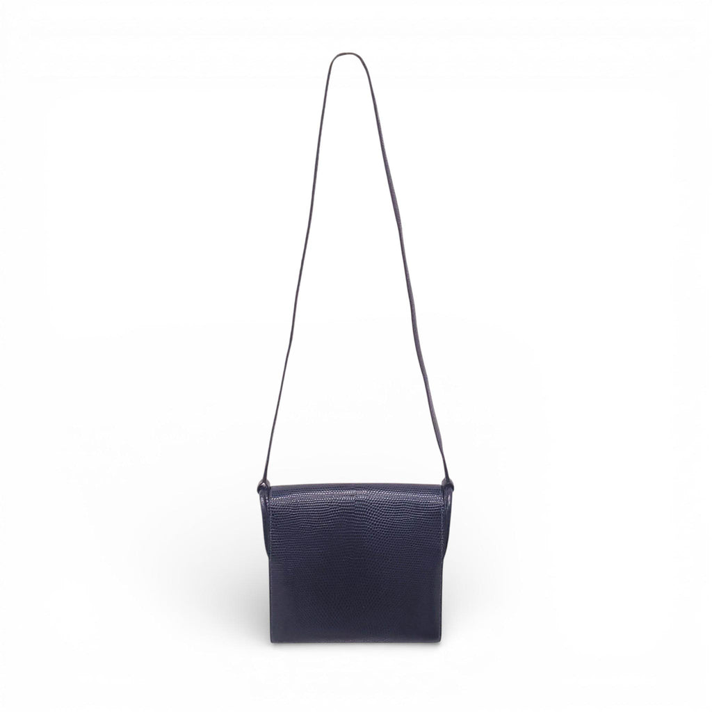 HERMÈS VINTAGE NAVY ALLIGATOR SHOULDER BAG