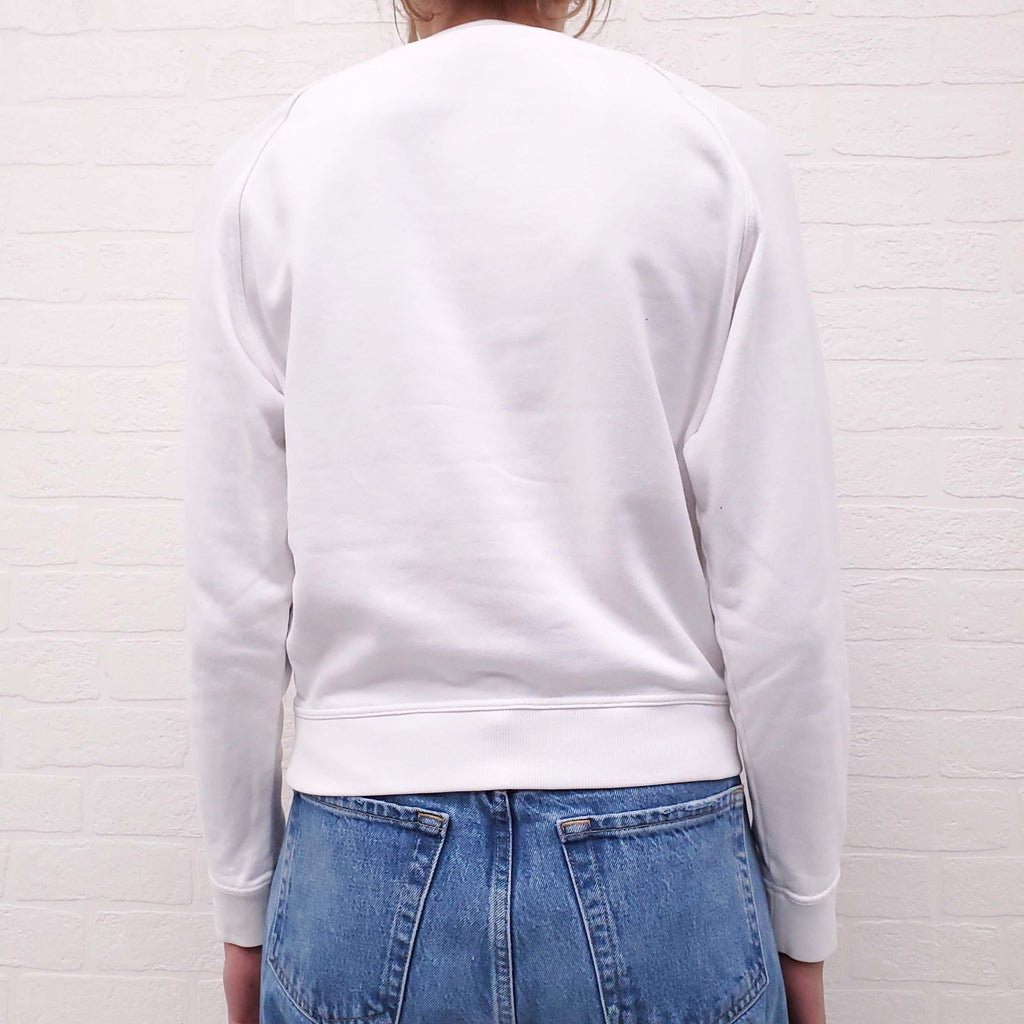 HERMÈS WHITE GRAPHIC SWEATSHIRT - SIZE 34