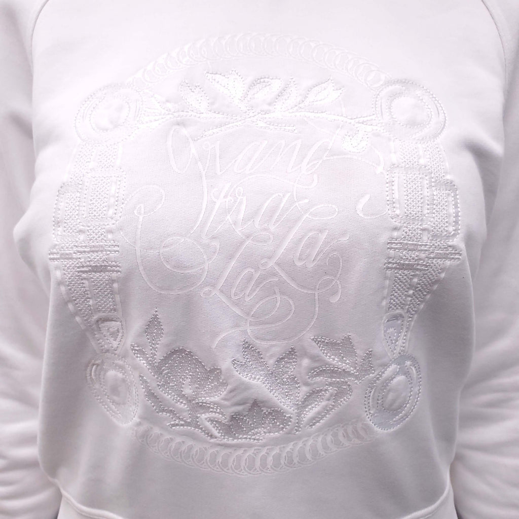 HERMÈS WHITE GRAPHIC SWEATSHIRT - SIZE 34