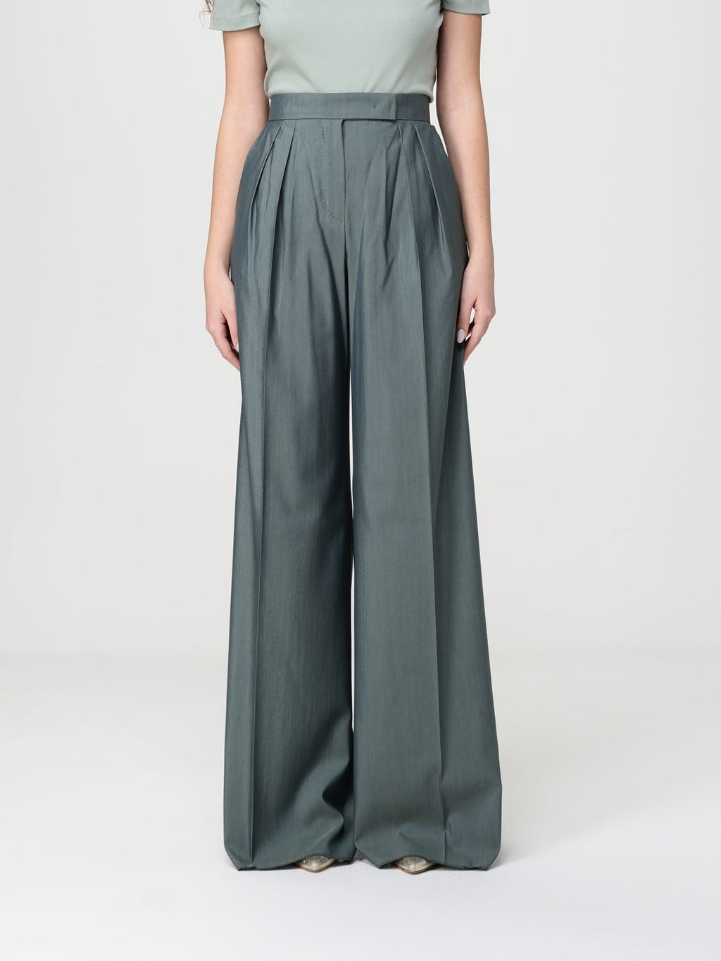 Max Mara Pants Woman Green