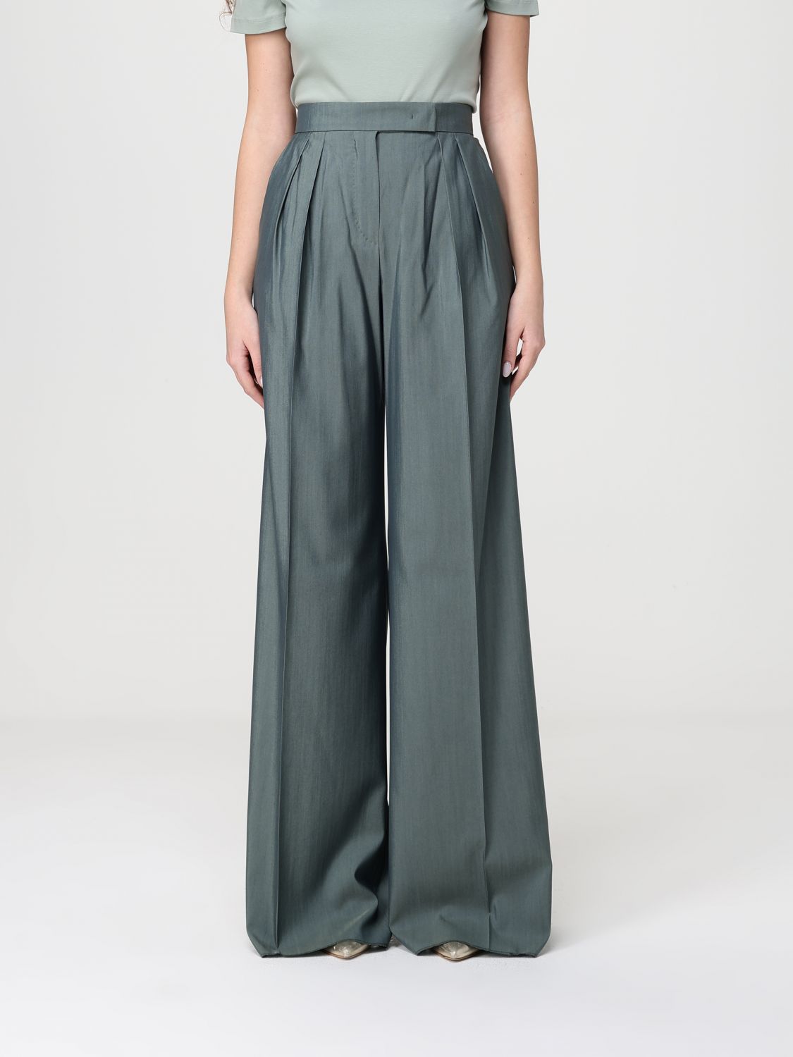 Max Mara Pants Woman Green