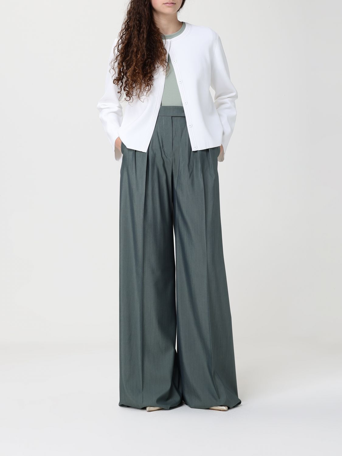 Max Mara Pants Woman Green