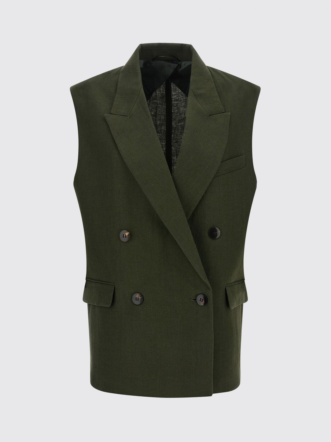Max Mara Studio Waistcoat Woman Green