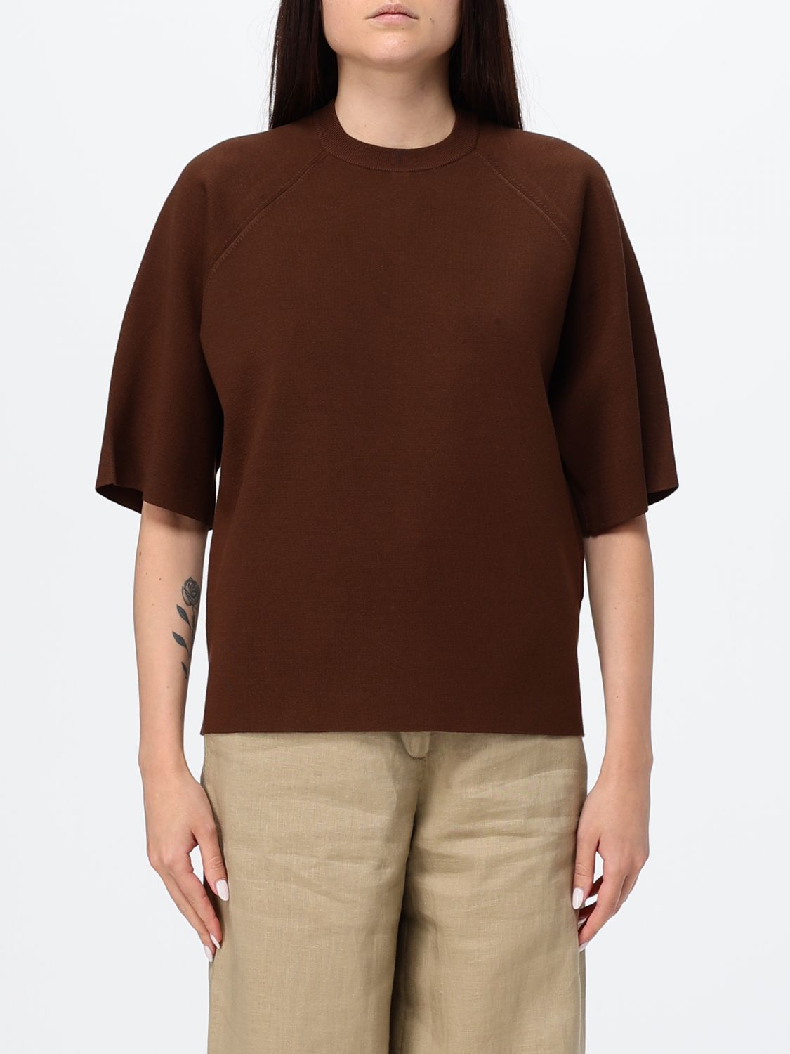 Max Mara Studio Sweater Woman Brown