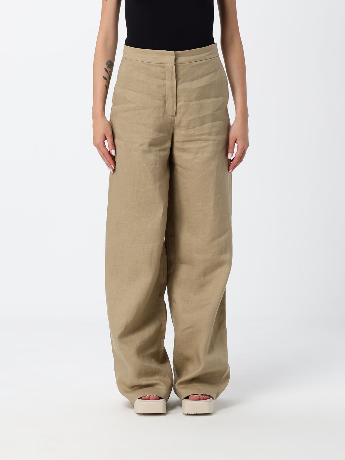Max Mara Studio Pants Woman Brown