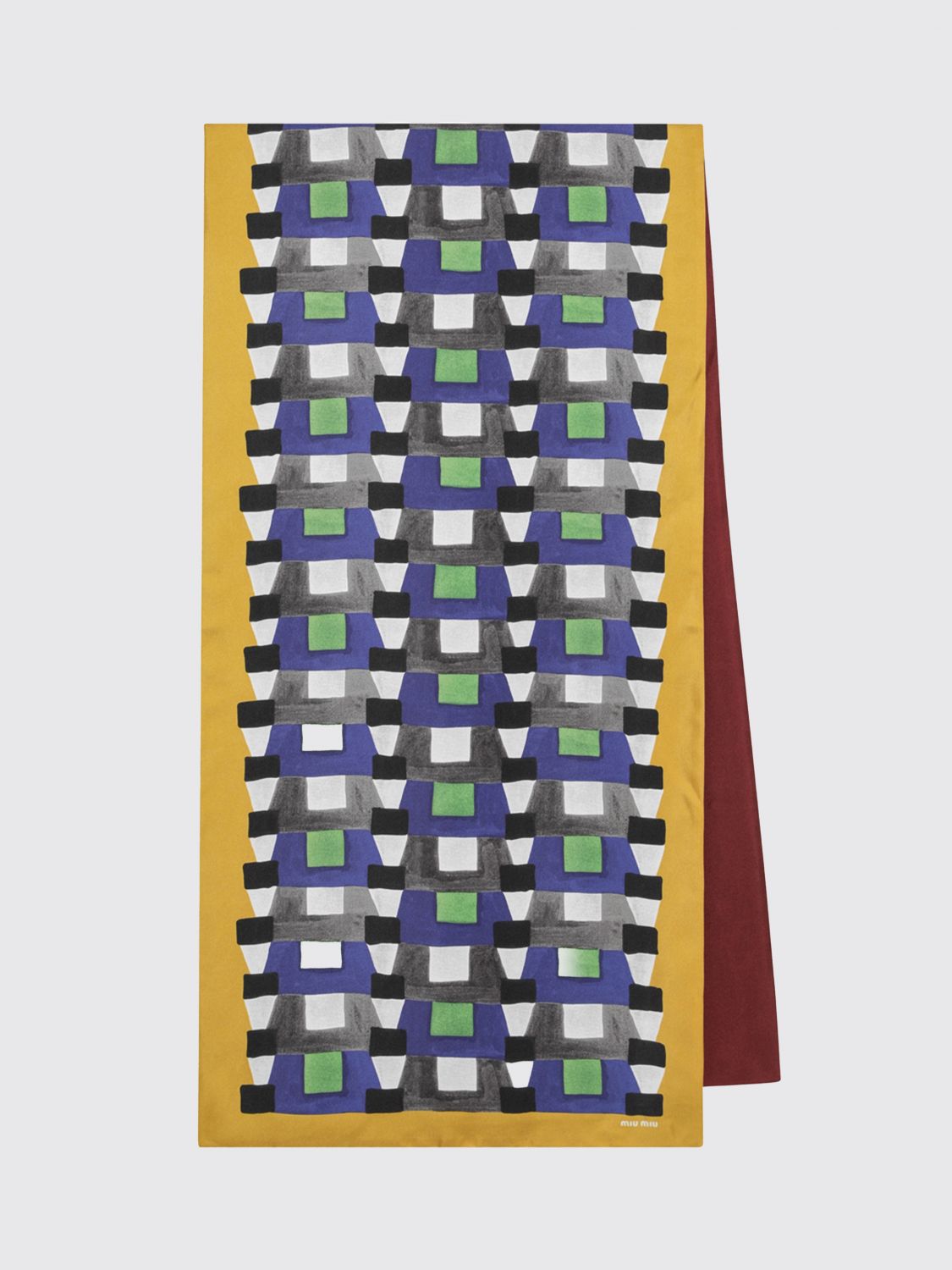 Miu Miu Neck Scarf Woman Mustard