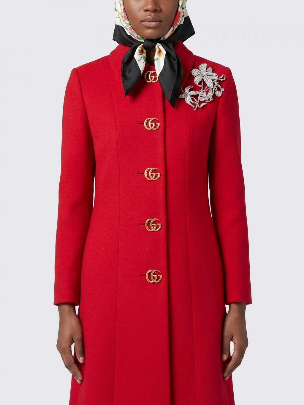 Gucci Neck Scarf Woman White