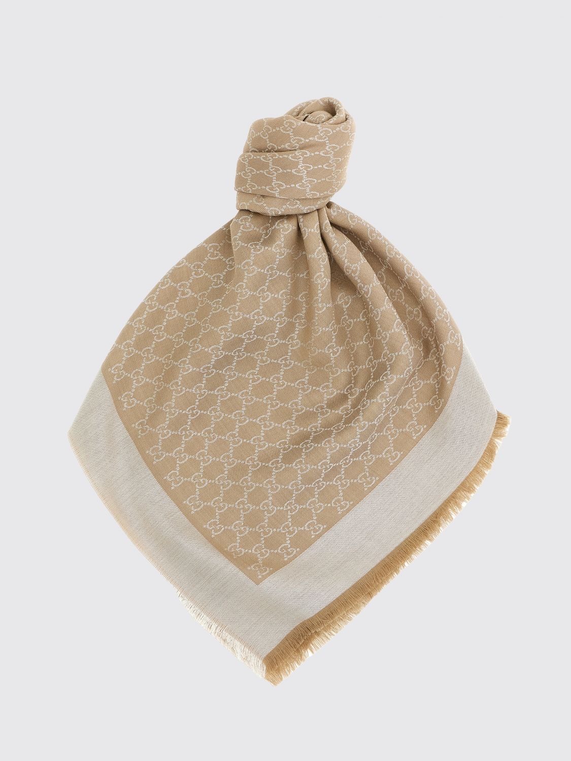 Gucci Scarf Woman Beige