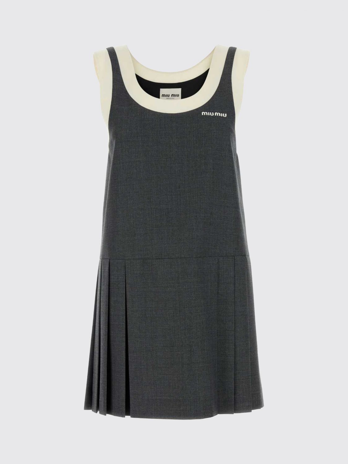 Miu Miu Dress Woman Grey