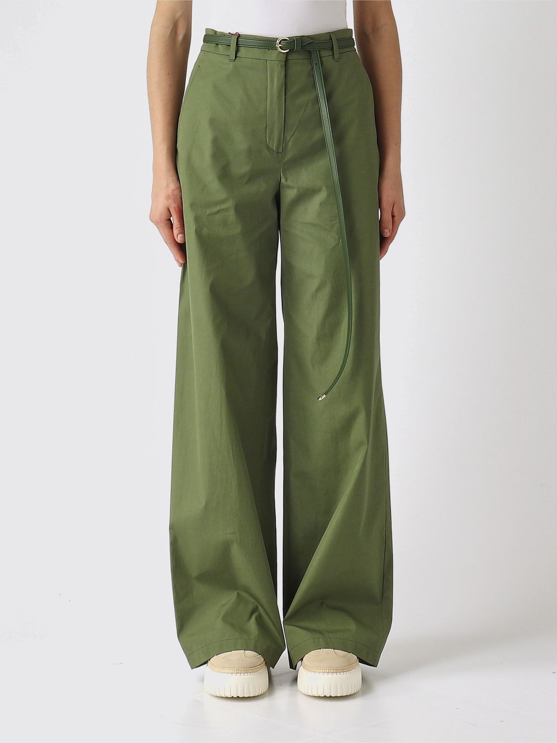 Max Mara Studio Pants Woman Green
