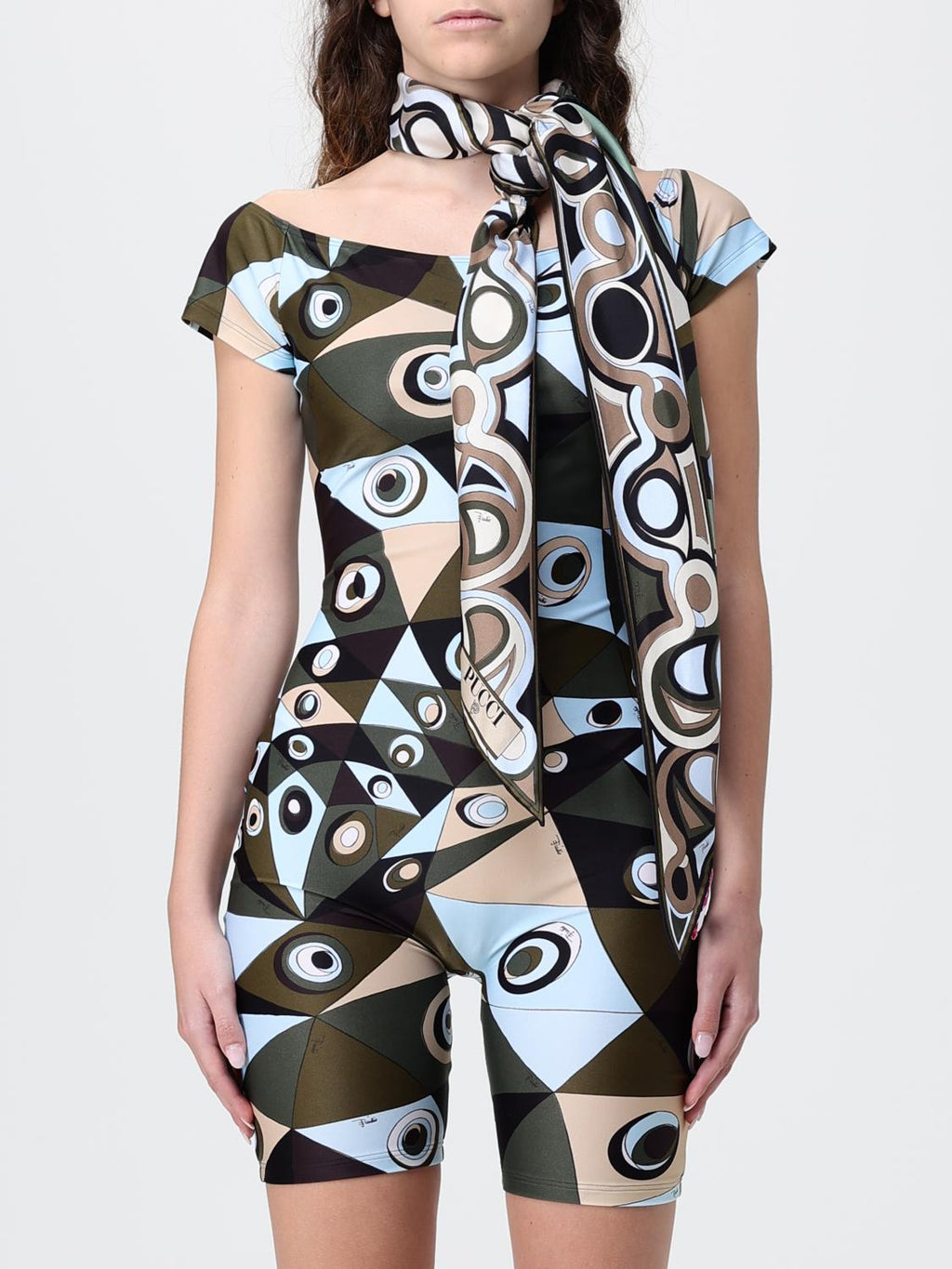 Pucci Neck Scarf Woman Green