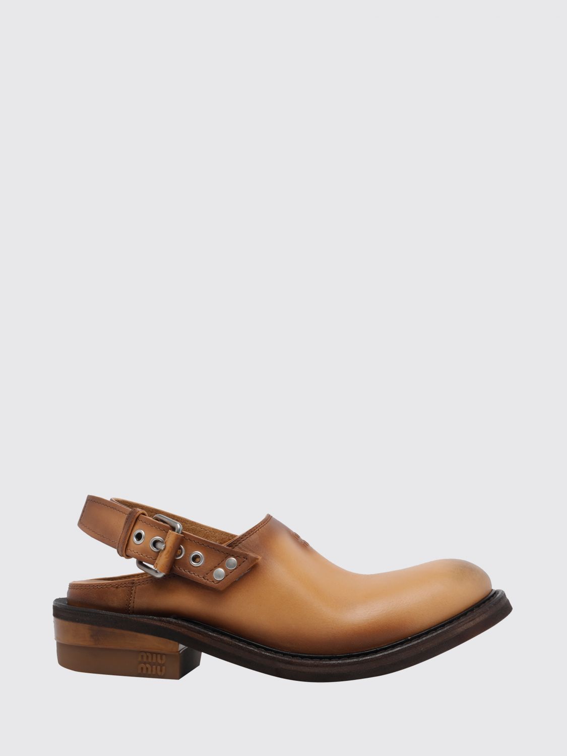 Miu Miu Flat Shoes Woman Brown