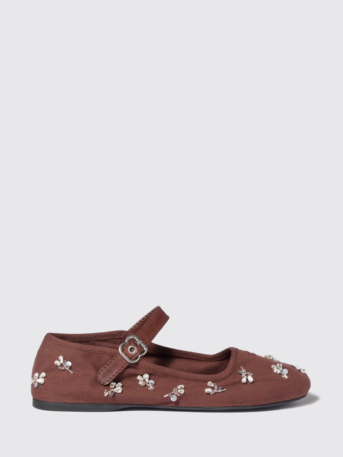 Miu Miu Ballet Flat Woman Brown