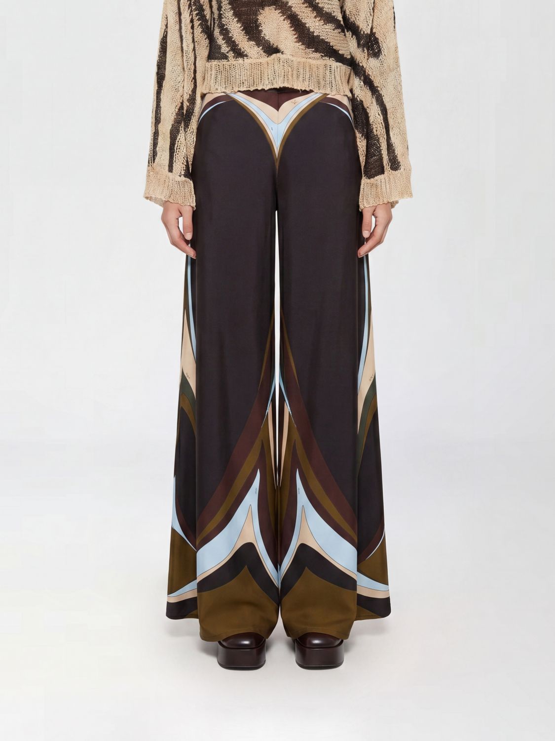 Pucci Pants Woman Kaki