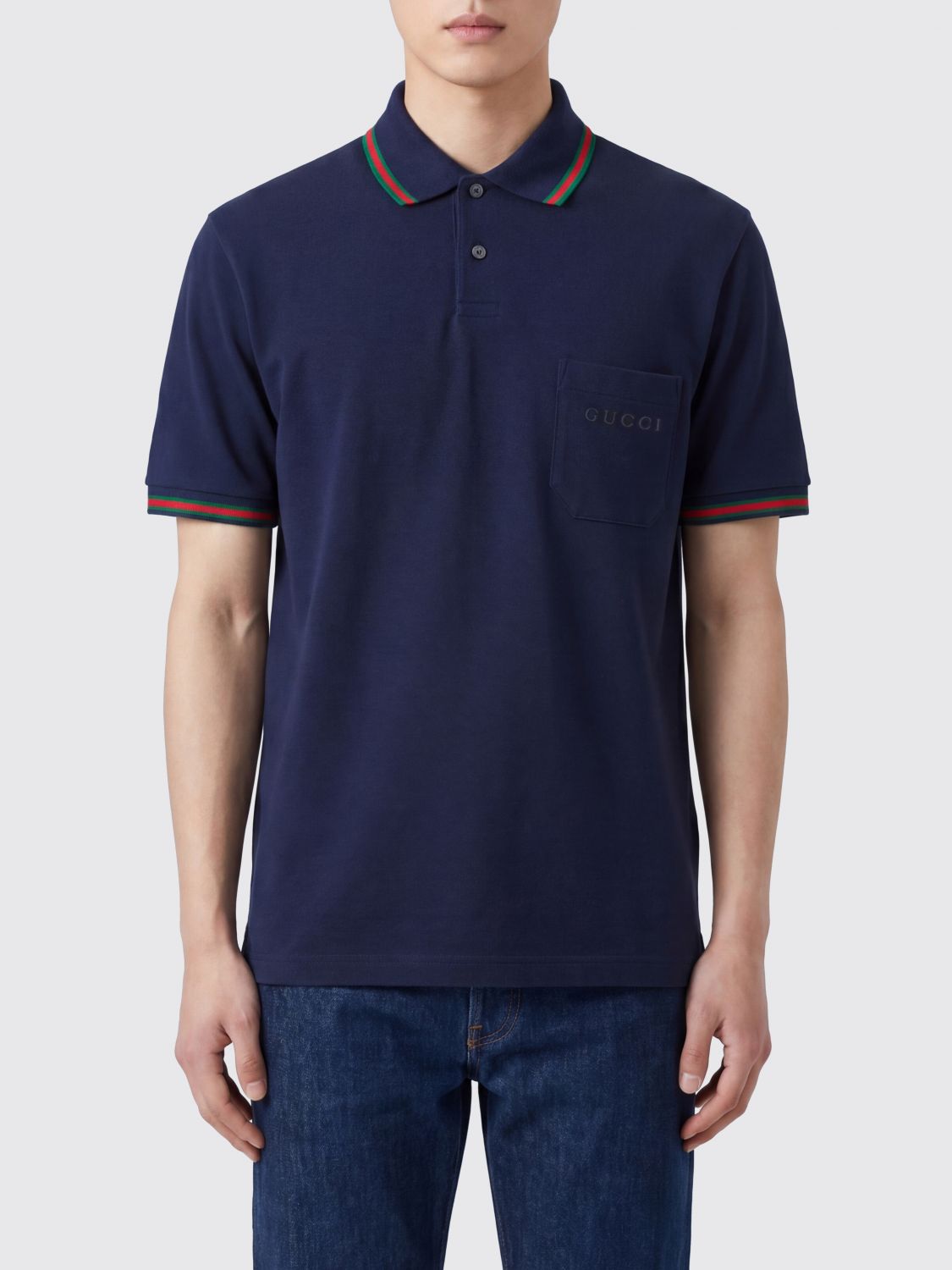 Gucci Polo Shirt Men Blue