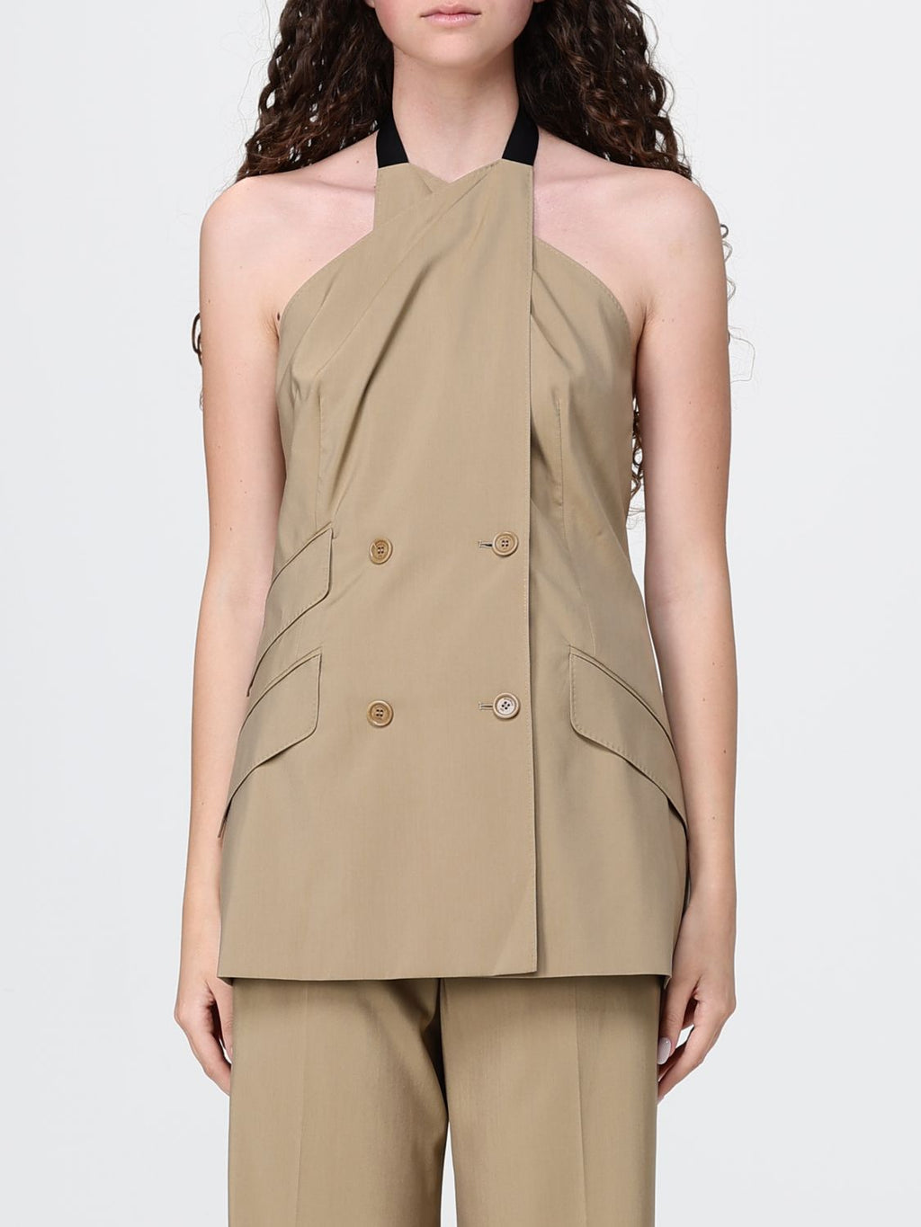 Max Mara Waistcoat Woman Camel