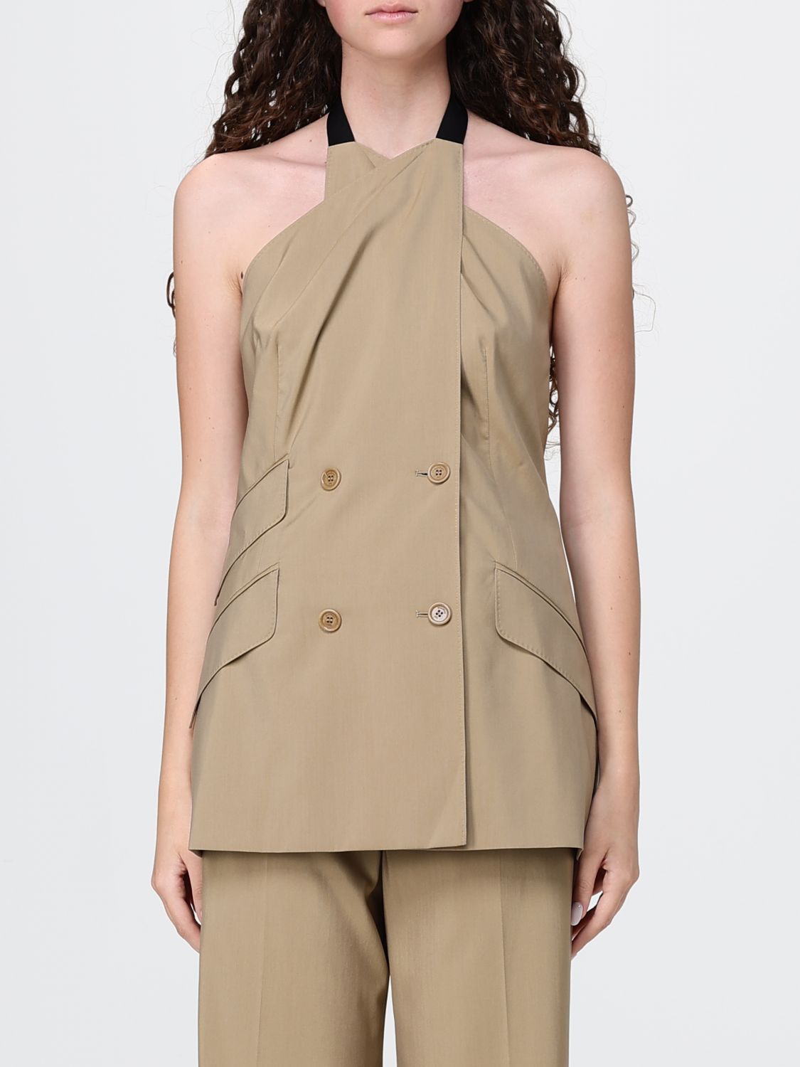 Max Mara Waistcoat Woman Camel