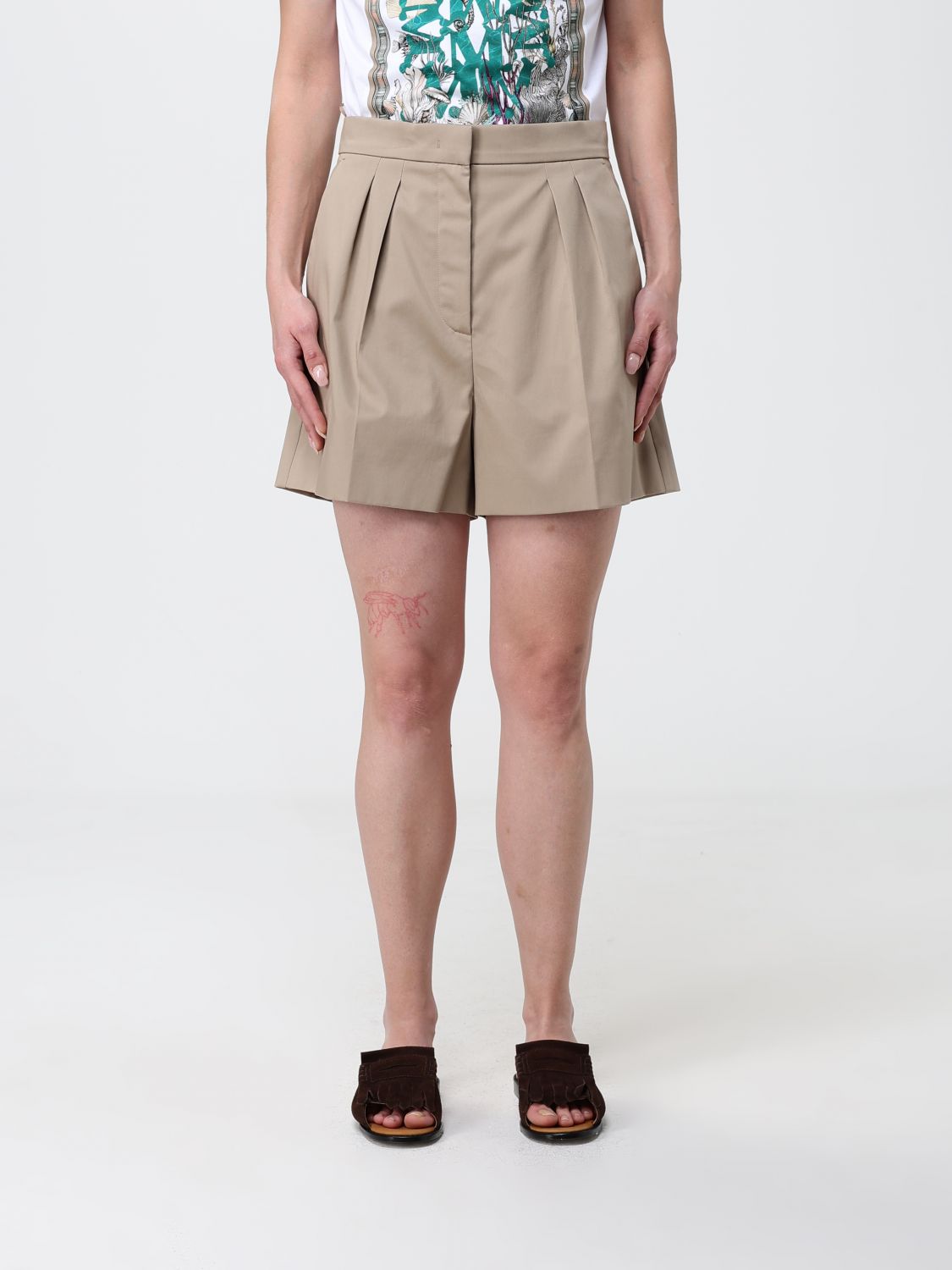 Max Mara Shorts Woman Kaki