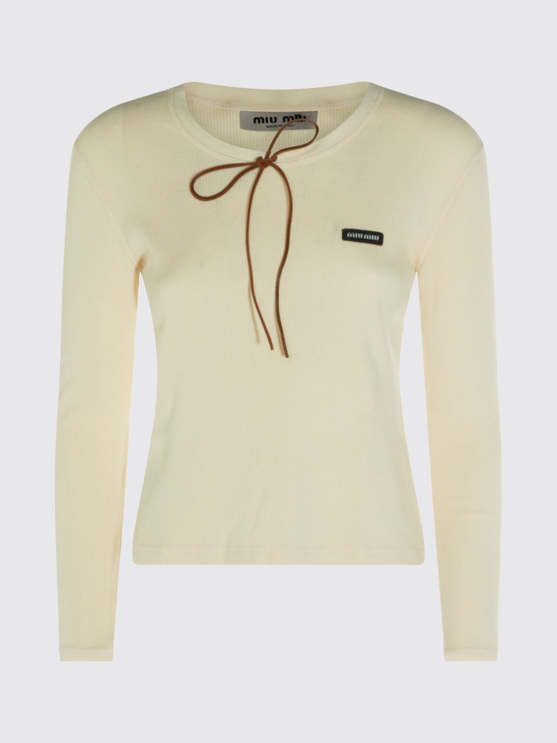 Miu Miu T-Shirt Woman Ecru