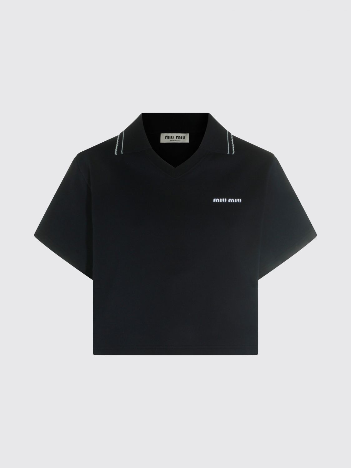Miu Miu Polo Shirt Woman Blue
