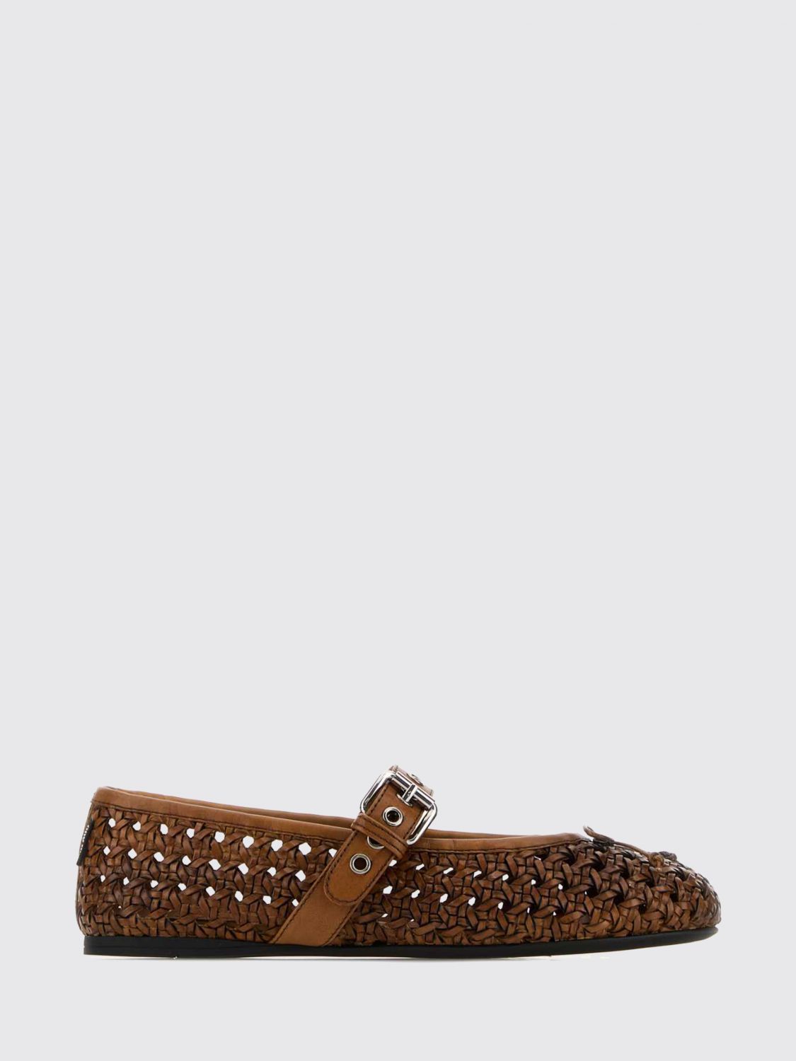 Miu Miu Ballet Flat Woman Brown