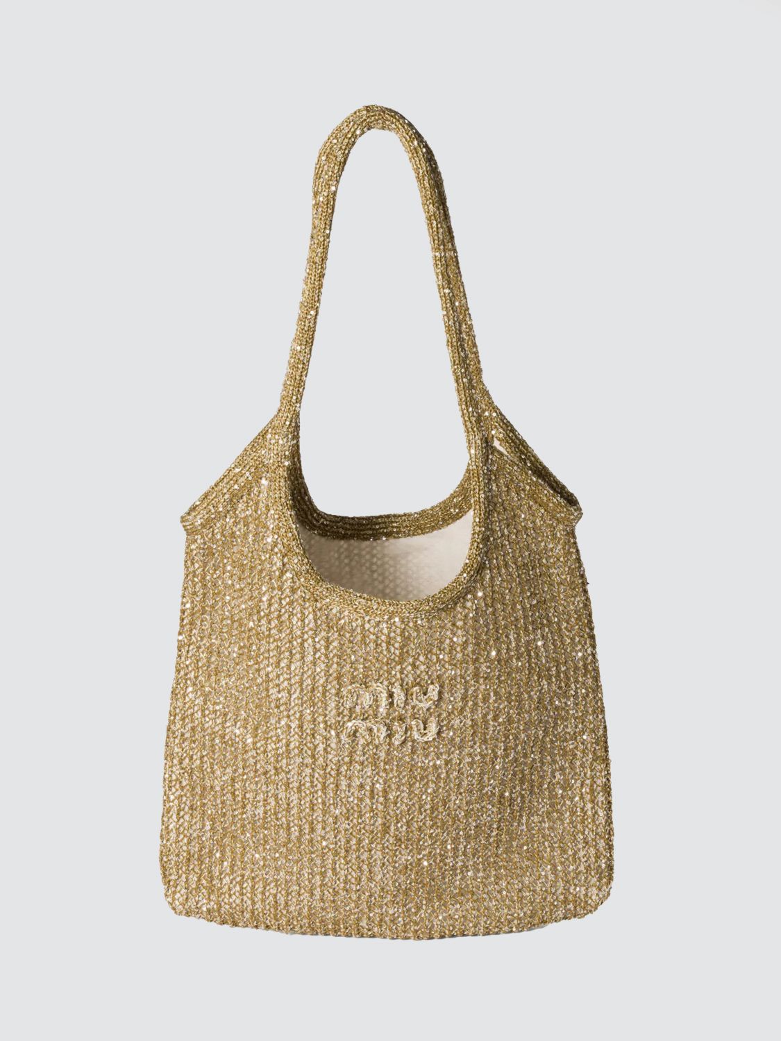 Miu Miu Shoulder Bag Woman Champagne