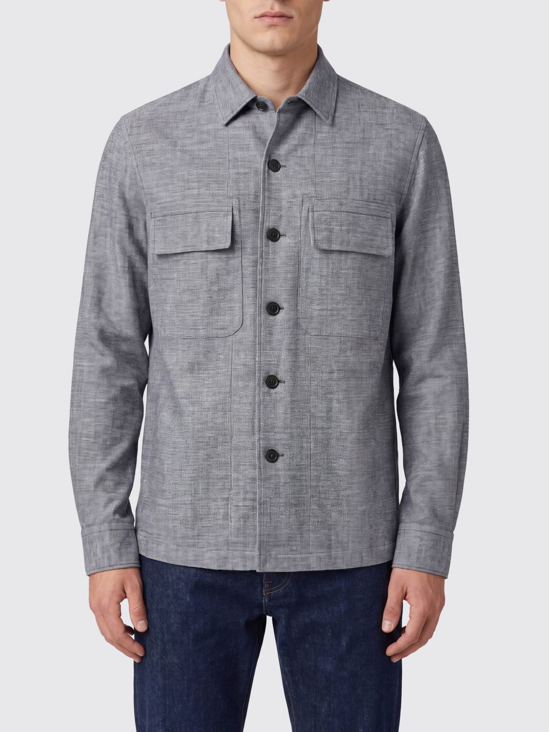 Zegna Jacket Men Grey