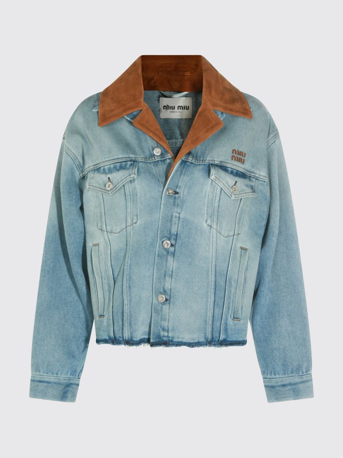 Miu Miu Jacket Woman Gnawed Blue