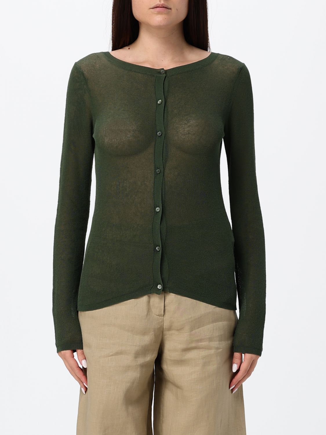 Max Mara Studio Sweater Woman Kaki