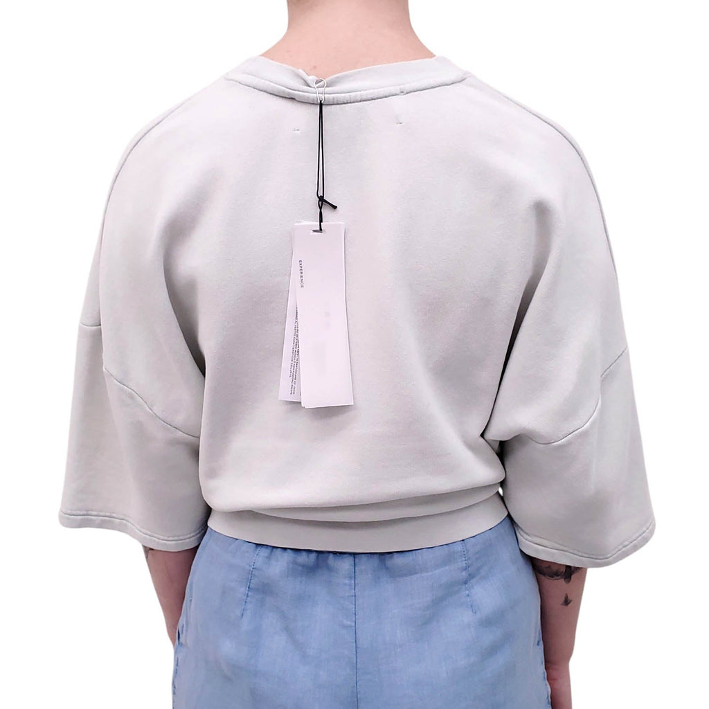 IRO GRAPHIC SHORT-SLEEVE SWEATER - SIZE XS