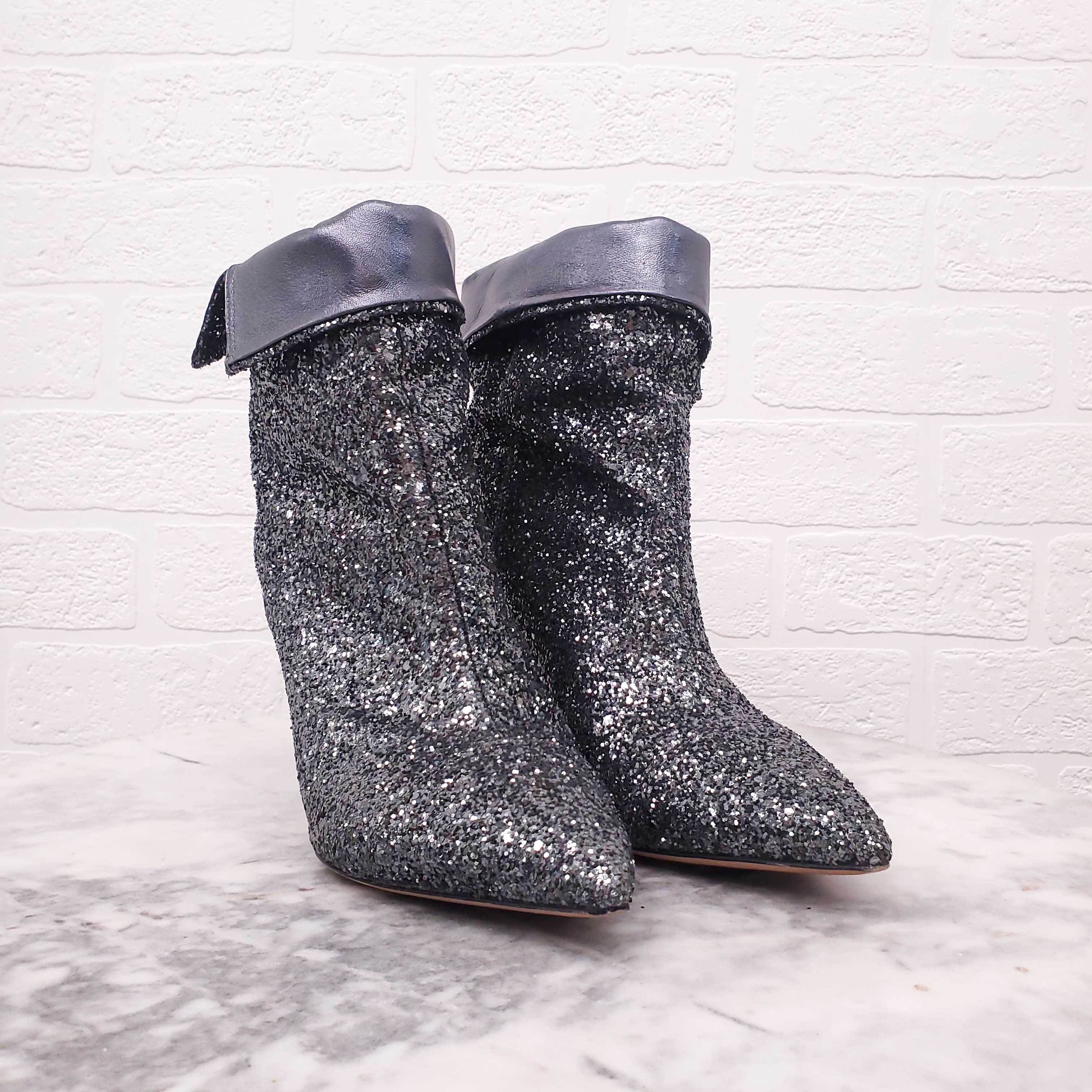ISABEL MARANT GLITTER BOOTS - SIZE 39