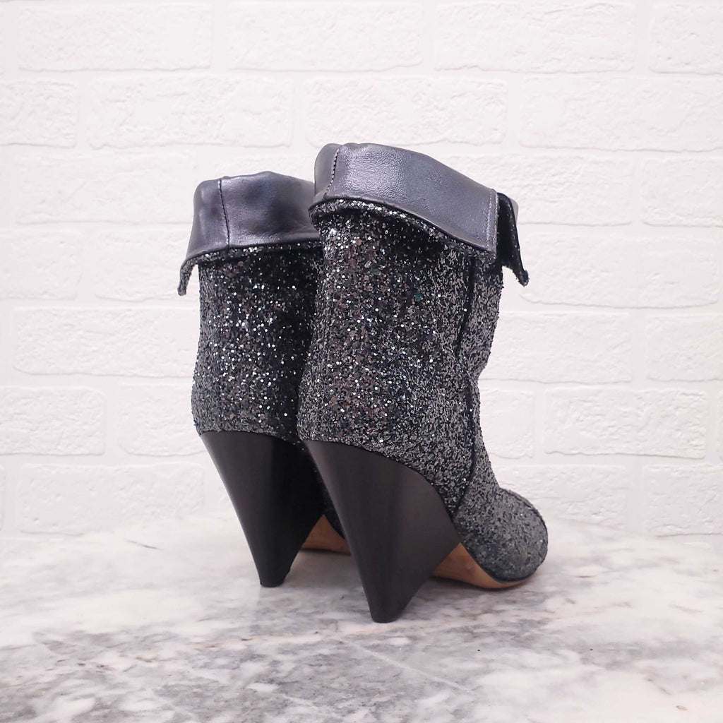 ISABEL MARANT GLITTER BOOTS - SIZE 39