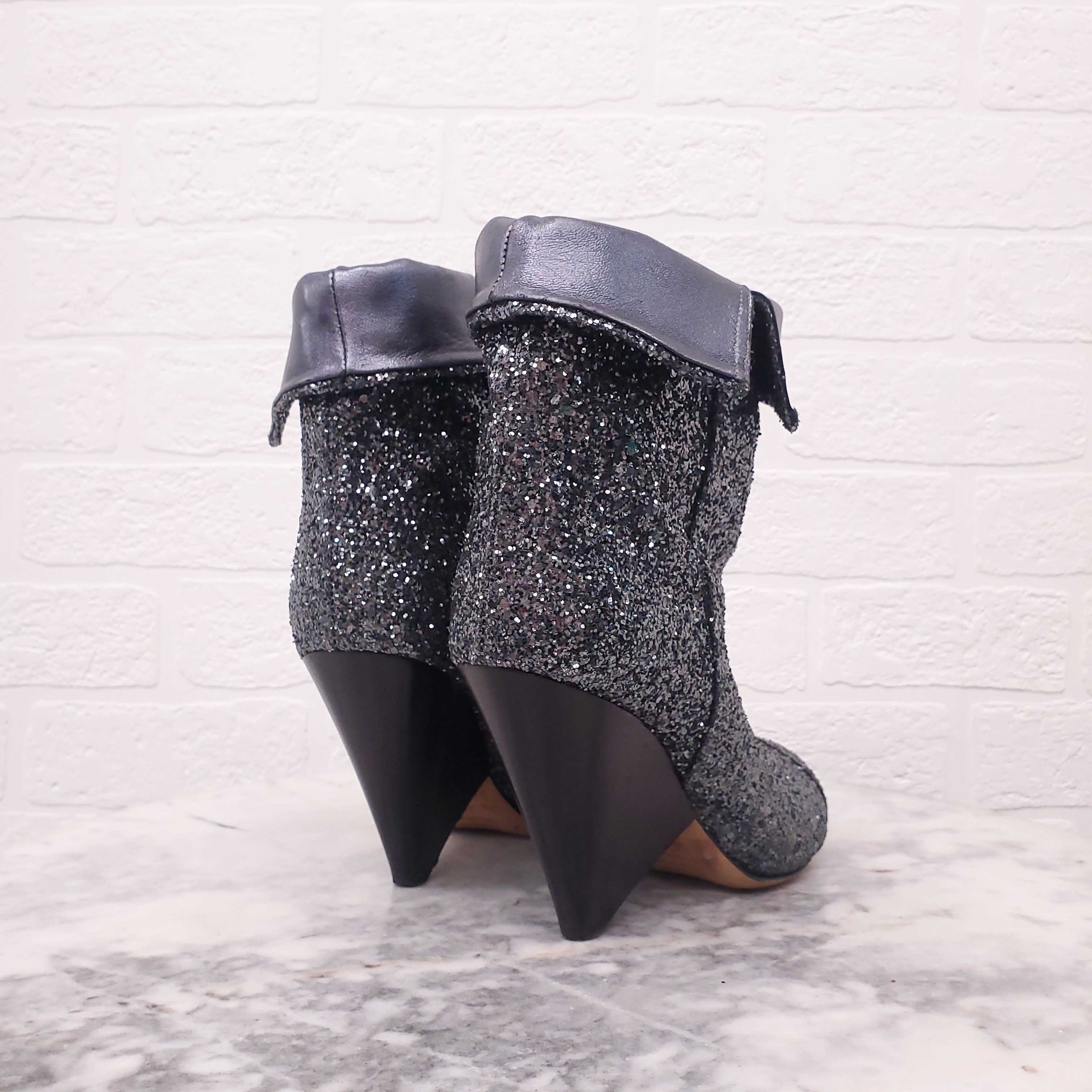 ISABEL MARANT GLITTER BOOTS - SIZE 39