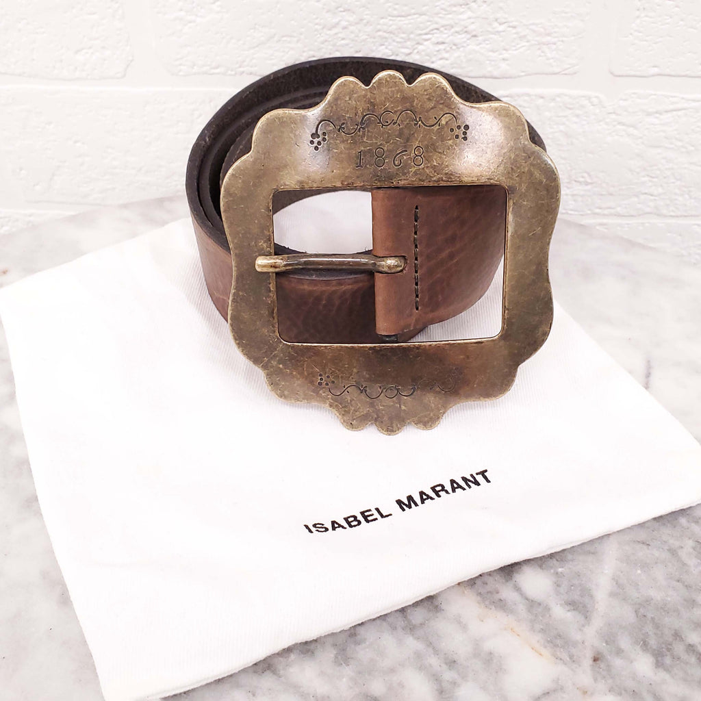 ISABEL MARANT LARGE BUCKLE BELT - SIZE 80