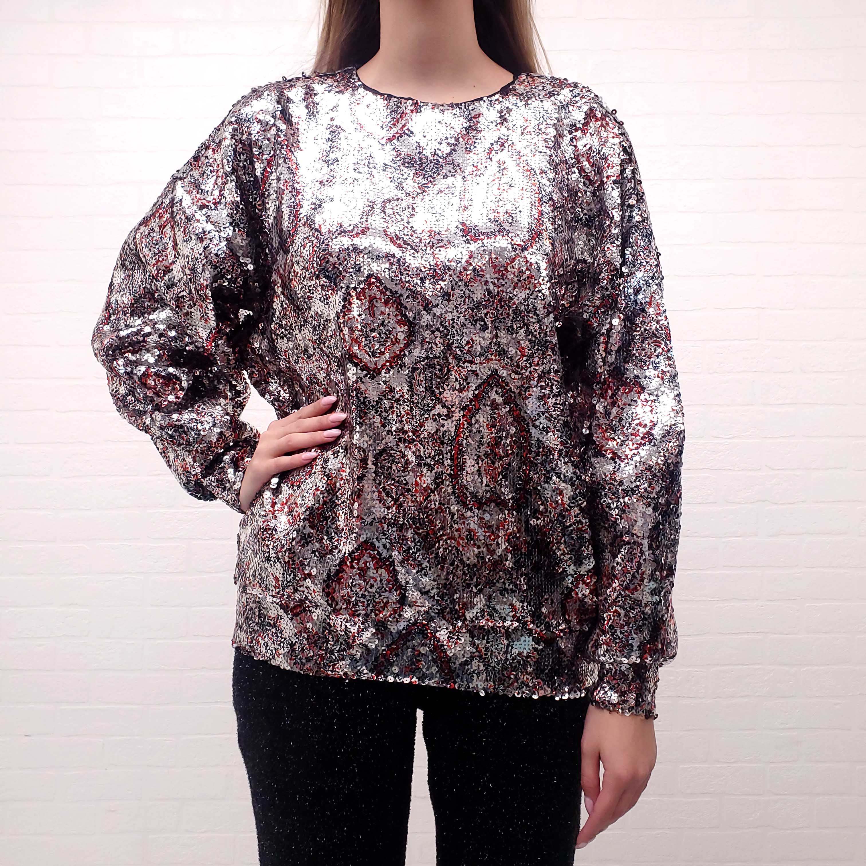 ISABEL MARANT SEQUIN PAISLEY BLOUSE - SIZE 38