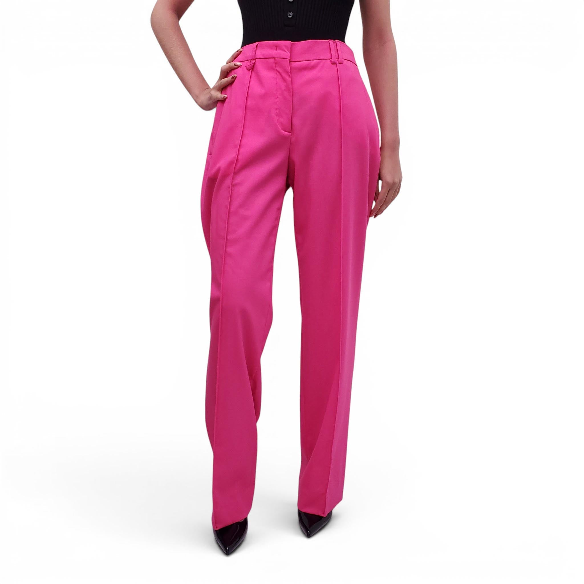 JACQUEMUS PINK 'LE PAPIER' TROUSERS - SIZE 40