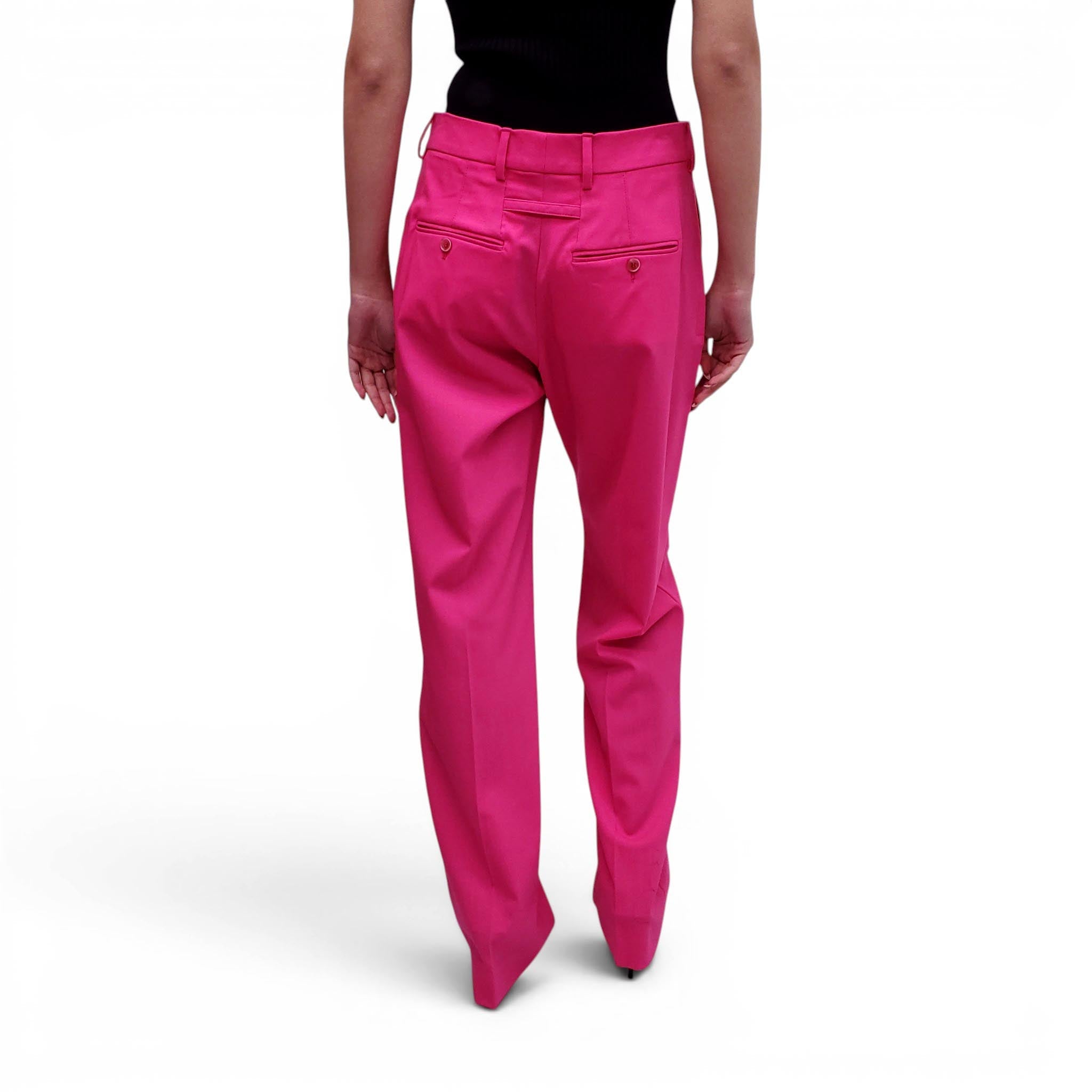 JACQUEMUS PINK 'LE PAPIER' TROUSERS - SIZE 40