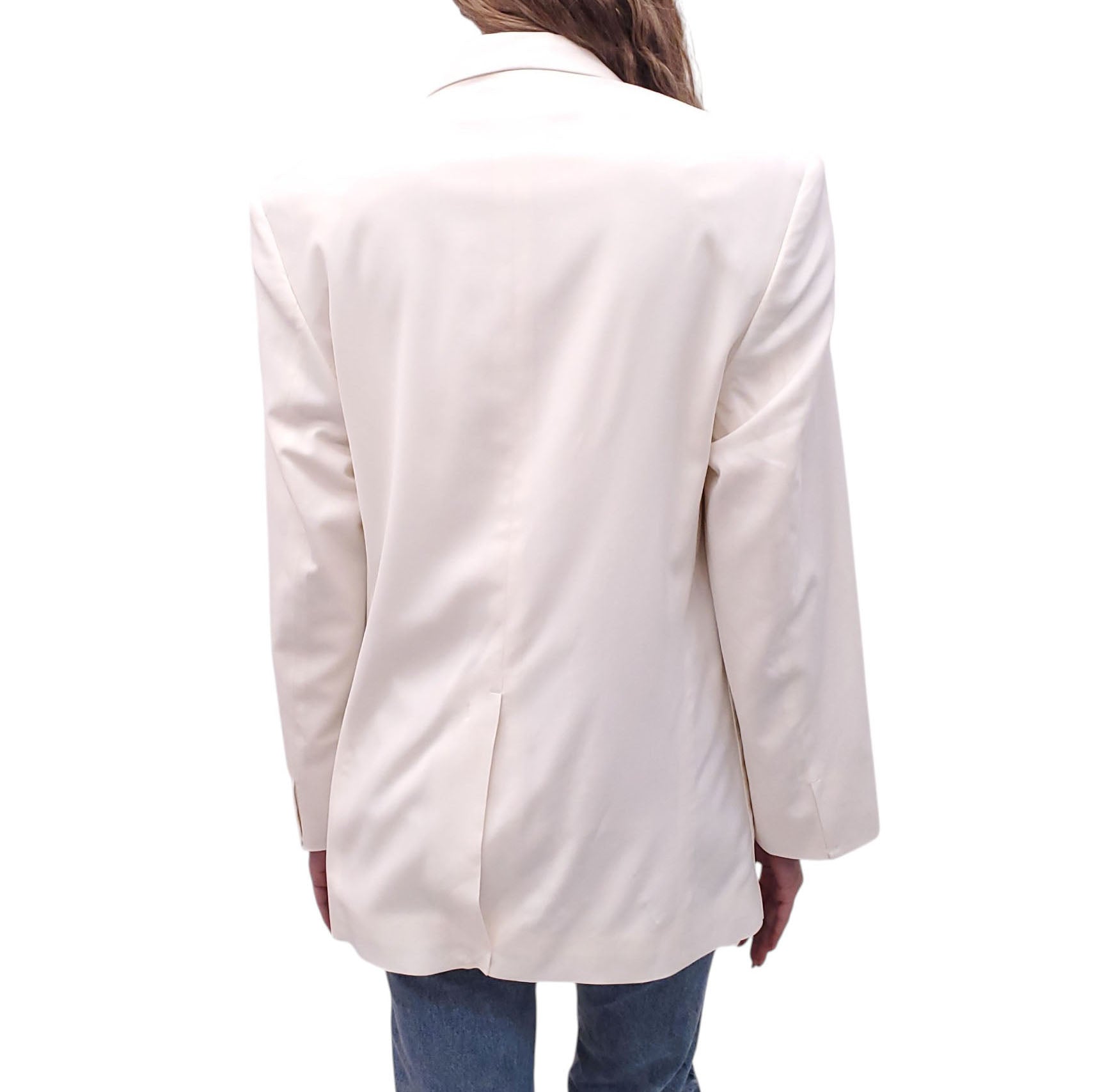 JACQUEMUS WHITE OVERSIZED 'LE SPLASH' JACKET - SIZE 34