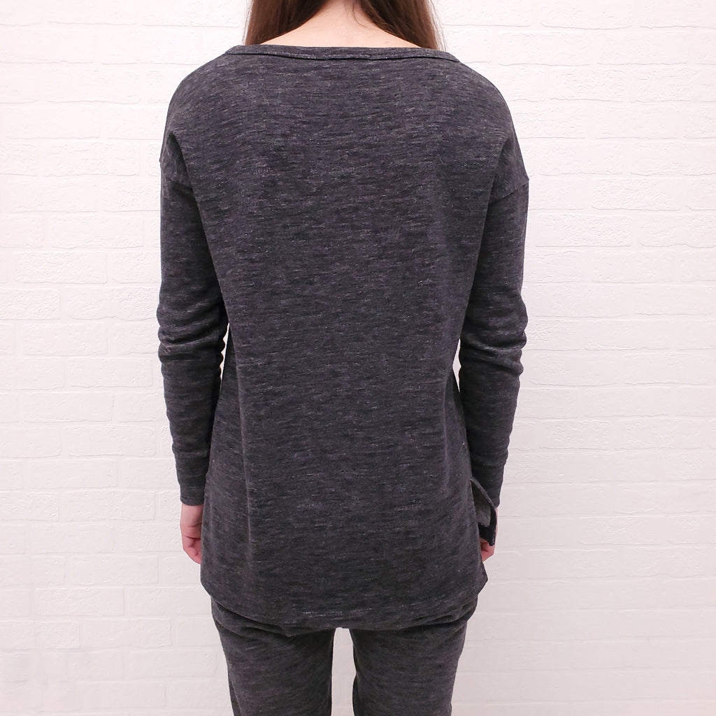 JAMES PERSE DARK GREY SWEATSHIRT SET - SIZE 0/XS