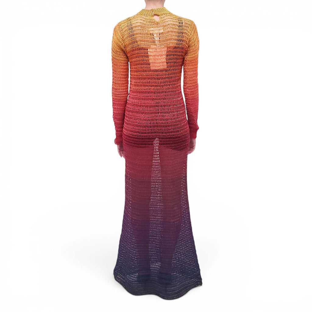 JOAO MARASCHIN SUNSET OMBRE KNIT MAXI DRESS - SIZE M