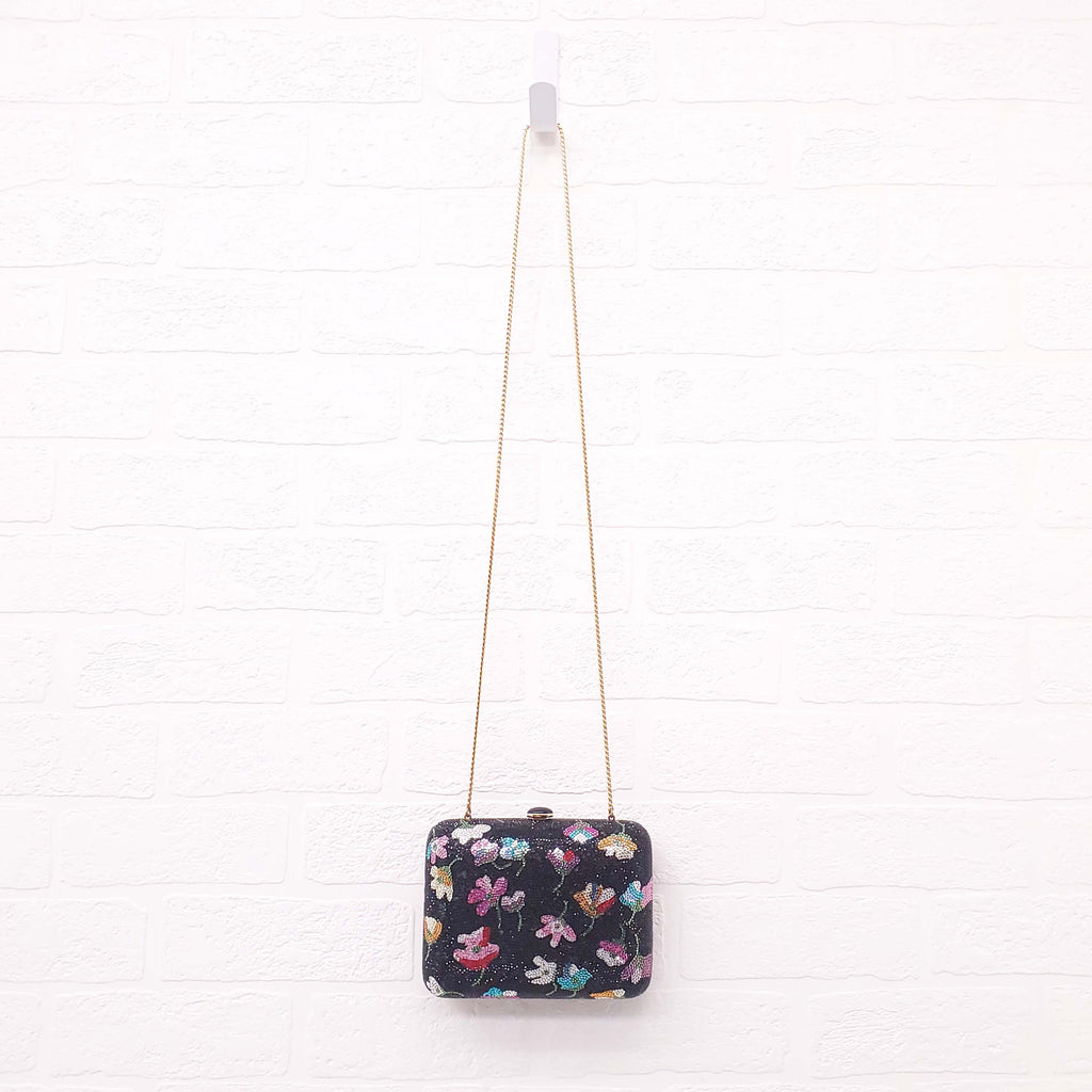 JUDITH LEIBER CRYSTAL FLORAL BAG