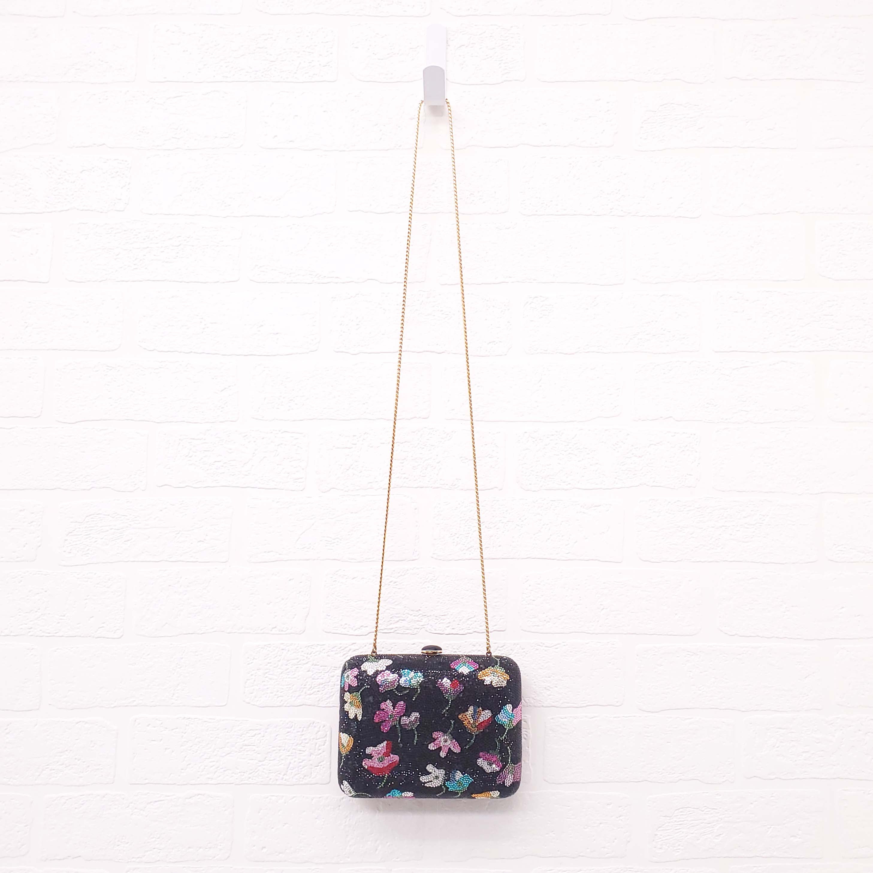 JUDITH LEIBER CRYSTAL FLORAL BAG