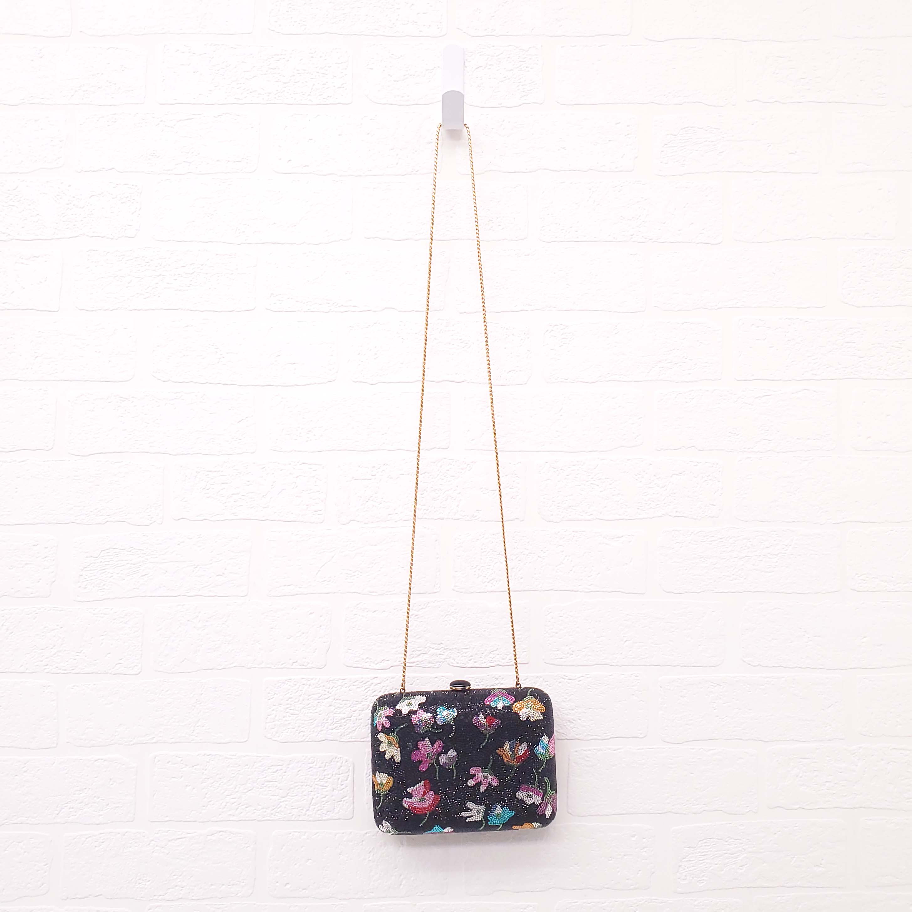 JUDITH LEIBER CRYSTAL FLORAL BAG